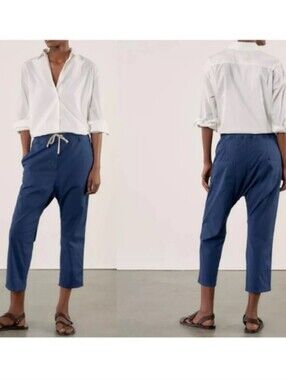 Nili Lotan Casablanca Drop Crotch Pants Cotton Twill